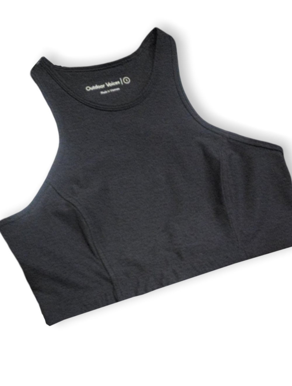 Outdoor Voices Athena Crop Top | Black Size S | Racerback Sports Bra | EUC - Picture 3 of 11